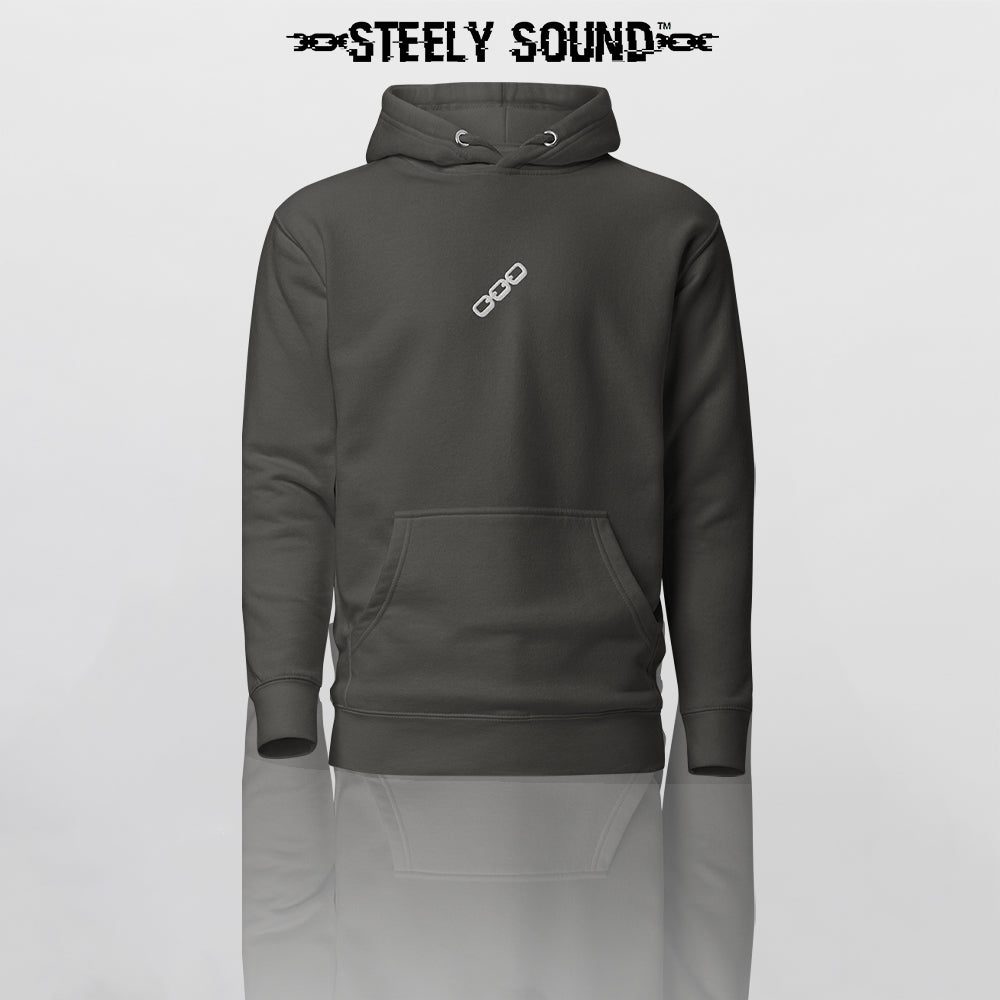THAT STEELY SOUND - Essentials Vintage Black Hoodie