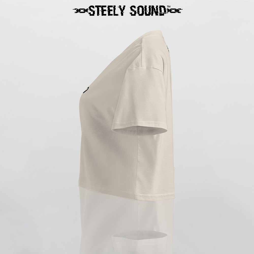 THAT STEELY SOUND - Beige Cropped Tee
