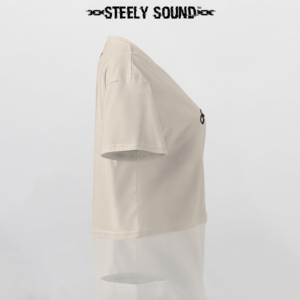 THAT STEELY SOUND - Beige Cropped Tee