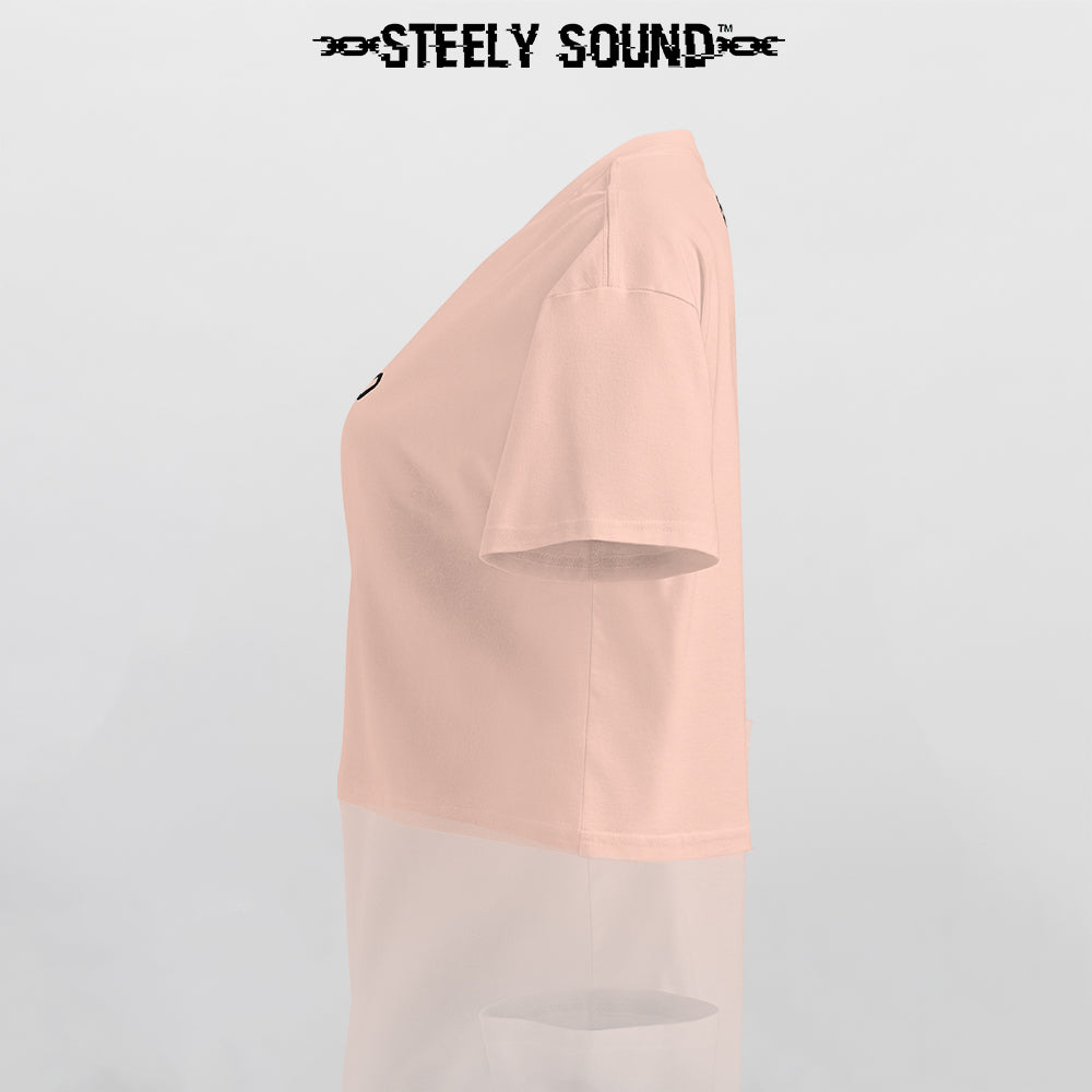 THAT STEELY SOUND - Peach Cropped Tee