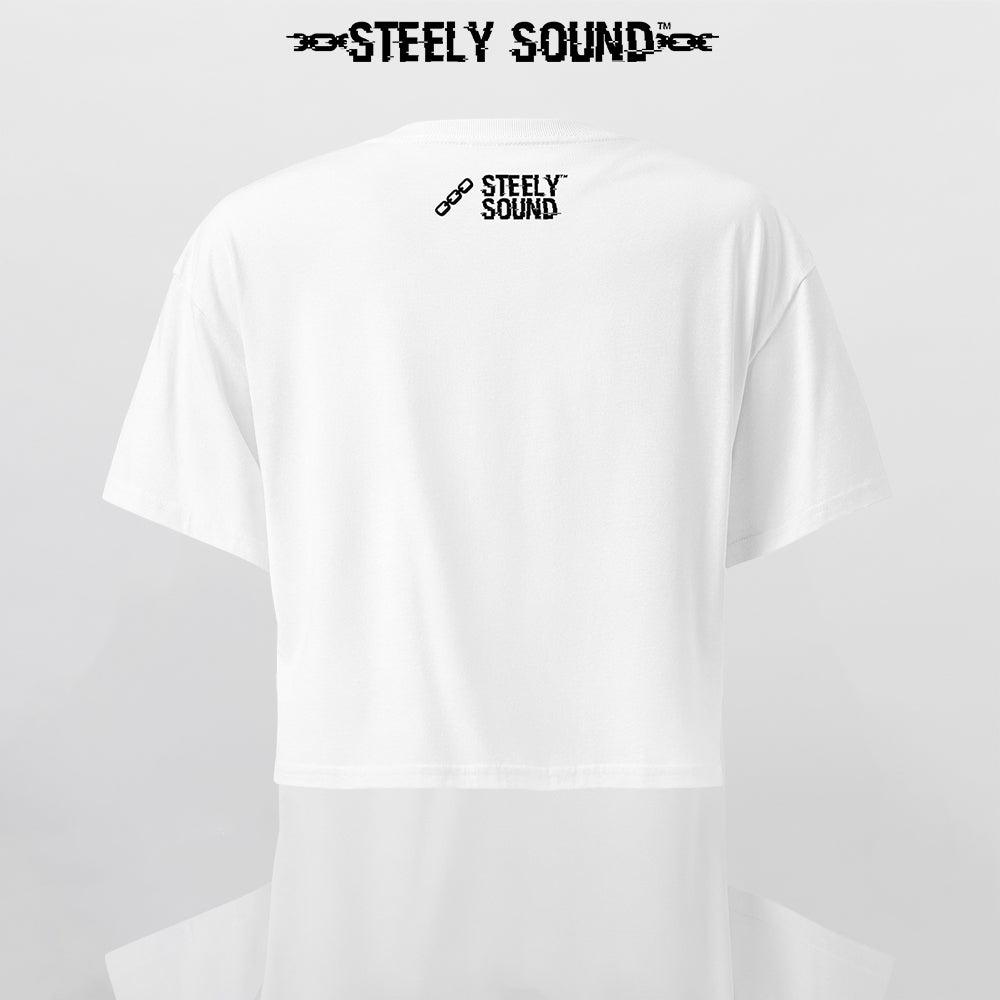 THAT STEELY SOUND - White Cropped Tee