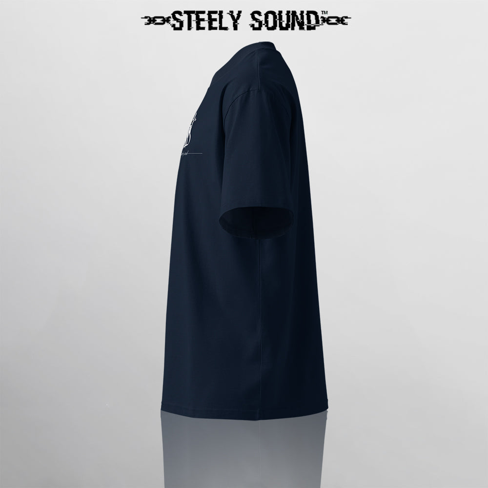TAGGED25 STEELY SOUND - Navy Oversized Tee