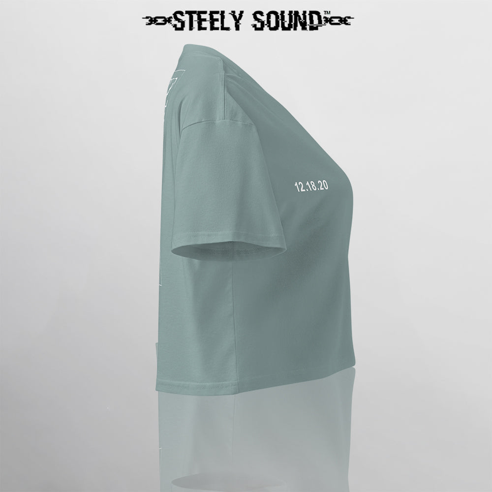 INSTRUCTIONS - STEELY SOUND Mineral Green Cropped Tee