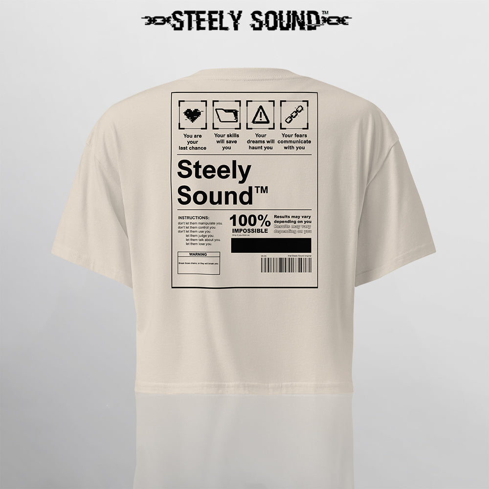 INSTRUCTIONS - STEELY SOUND Sand Cropped Tee