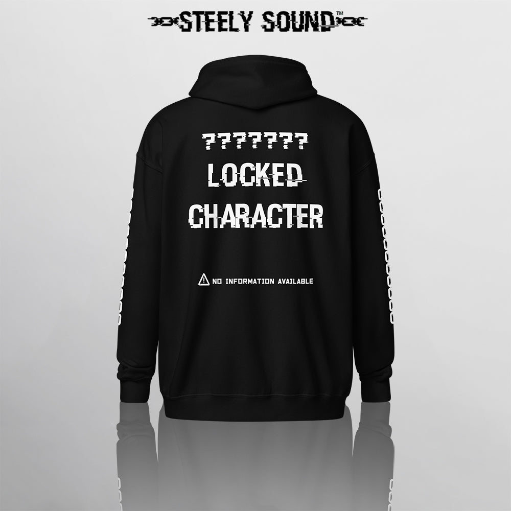 LOCKED CHARACTER - Black Zip Hoodie OG