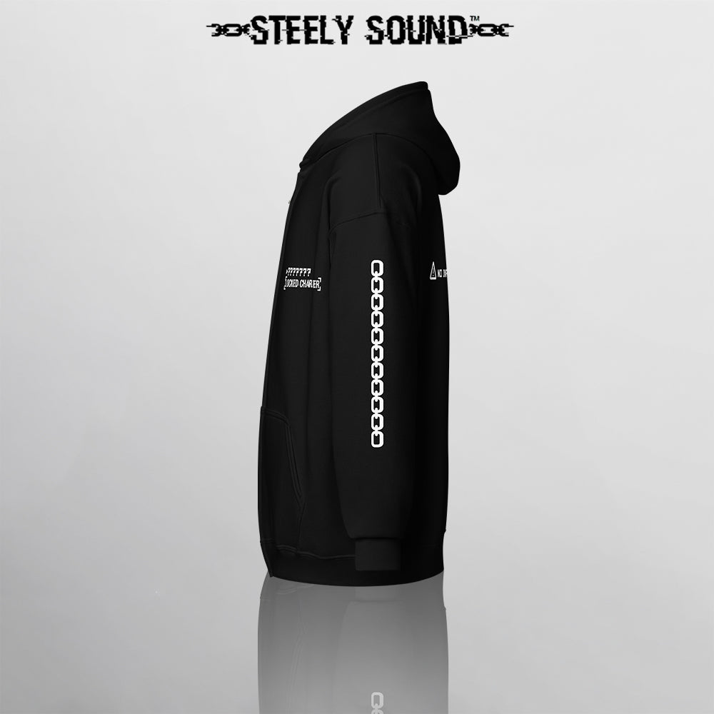 LOCKED CHARACTER - Black Zip Hoodie 2.0