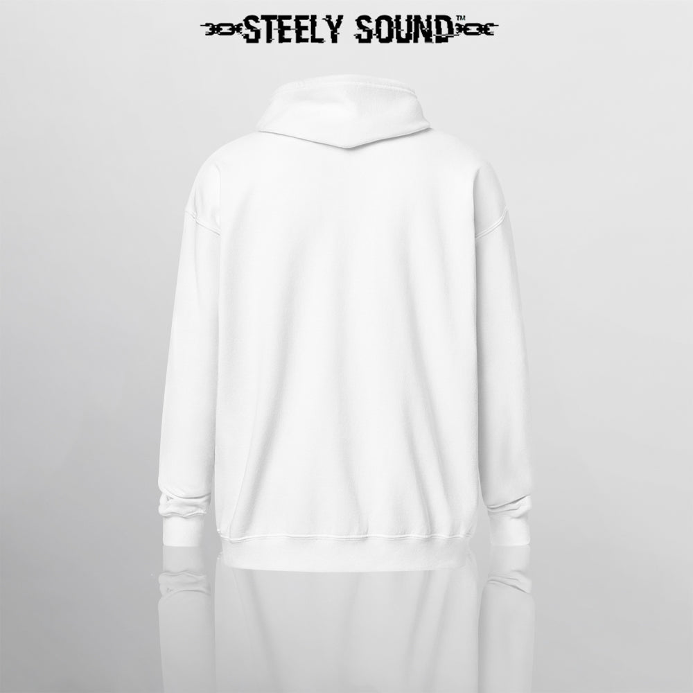 THAT STEELY SOUND - White Zip Hoodie