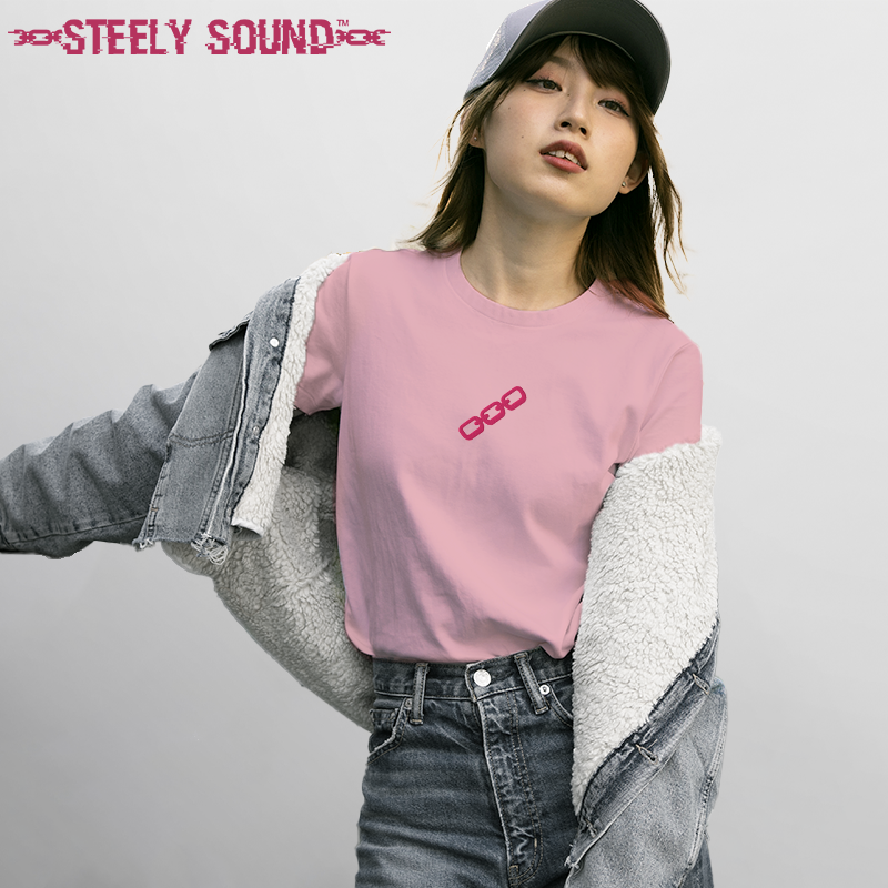 WHISPER - THAT STEELY SOUND Pink T-shirt