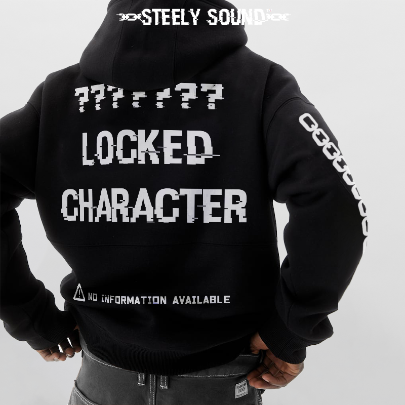 LOCKED CHARACTER - Black Hoodie