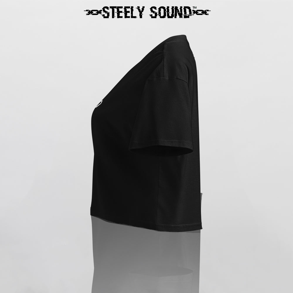 THAT STEELY SOUND - Black Cropped Tee
