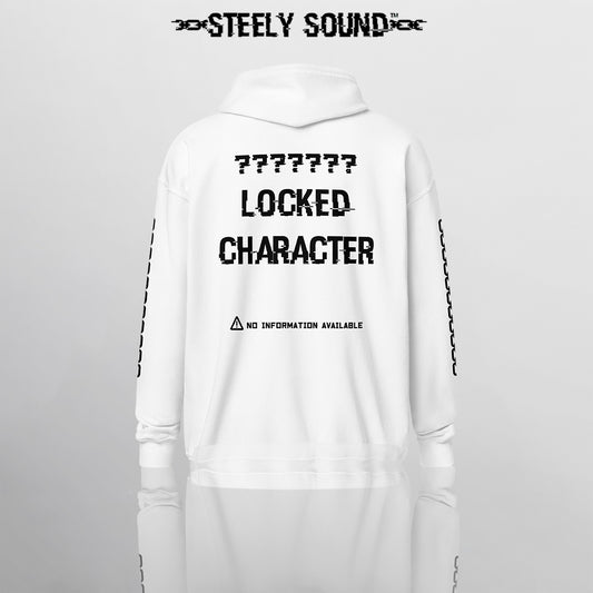 LOCKED CHARACTER - White Zip Hoodie OG