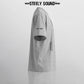 TAGGED25 STEELY SOUND - Grey Oversized Tee
