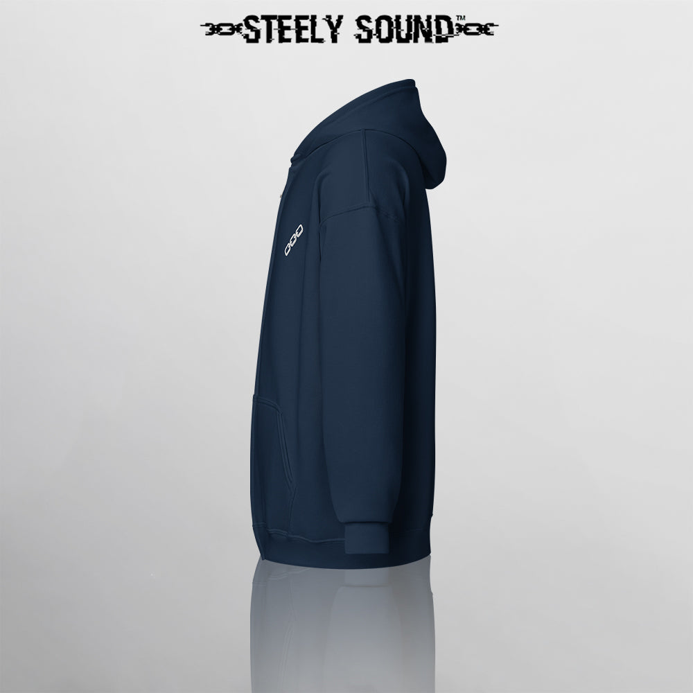 THAT STEELY SOUND - Navy Zip Hoodie