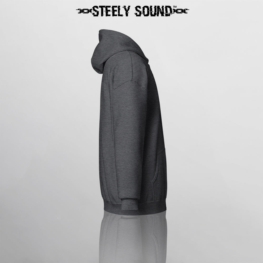 THAT STEELY SOUND - Dark Heather Zip Hoodie