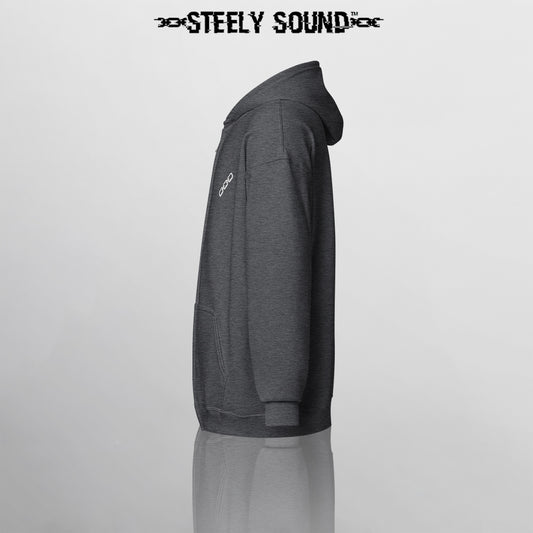 THAT STEELY SOUND - Dark Heather Zip Hoodie