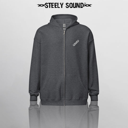 THAT STEELY SOUND - Dark Heather Zip Hoodie