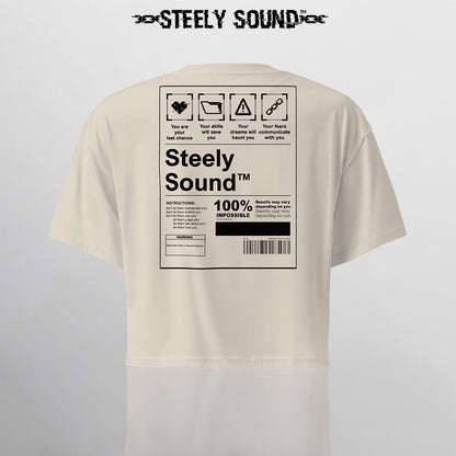 INSTRUCTIONS - STEELY SOUND Sand Cropped Tee