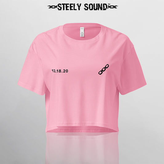 INSTRUCTIONS - STEELY SOUND Pink Cropped Tee