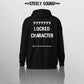 LOCKED CHARACTER - Black Zip Hoodie OG