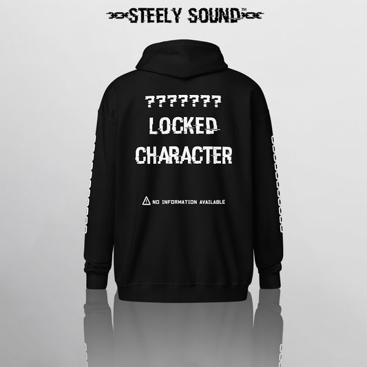 LOCKED CHARACTER - Black Zip Hoodie OG
