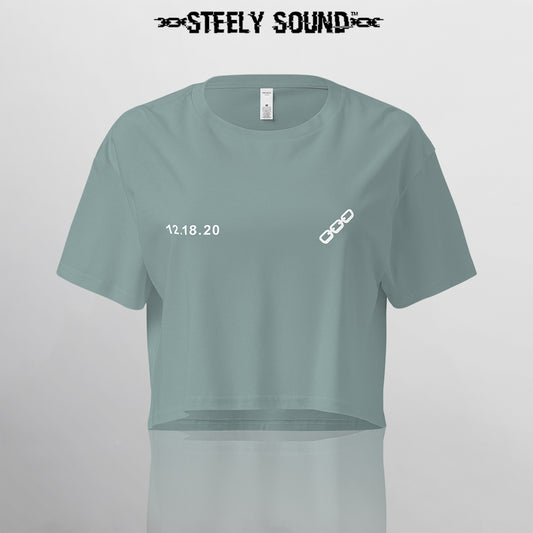INSTRUCTIONS - STEELY SOUND Mineral Green Cropped Tee