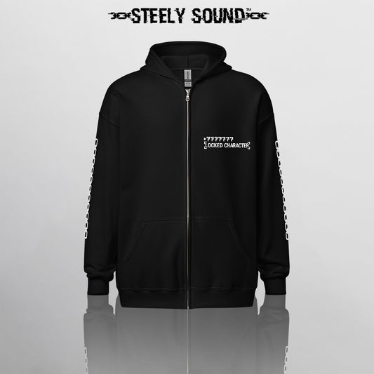 LOCKED CHARACTER - Black Zip Hoodie 2.0