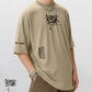 TAGGED25 STEELY SOUND - Beige Oversized Tee