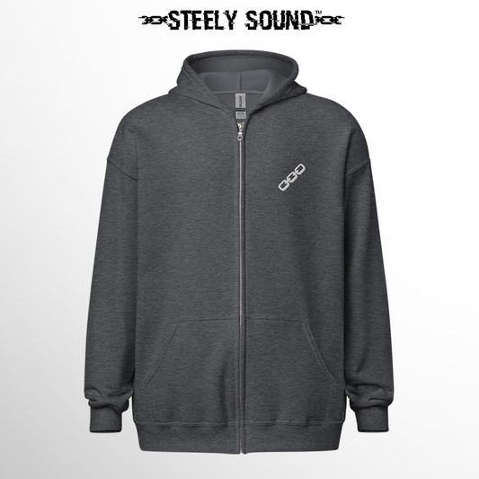 THAT STEELY SOUND - Dark Heather Zip Hoodie