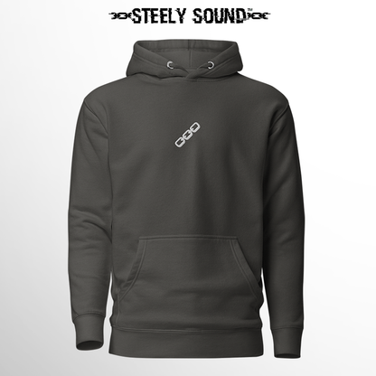 THAT STEELY SOUND - Essentials Vintage Black Hoodie