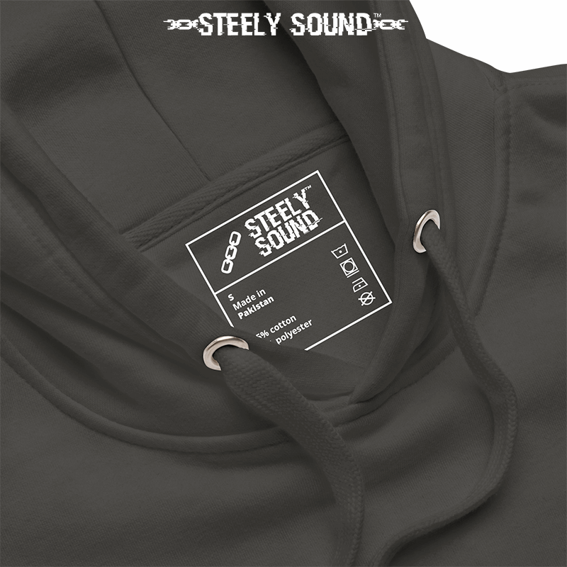 THAT STEELY SOUND - Essentials Vintage Black Hoodie